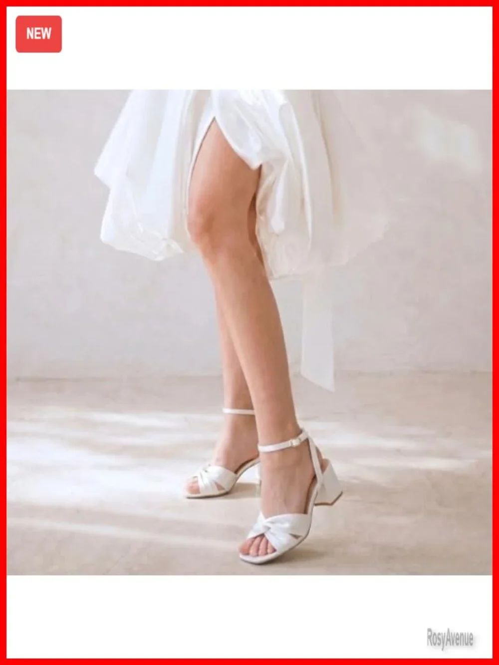 2.75 Block Heels Square Open Toe Adjustable Ankle Strap Wedding Shoes